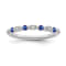 Sterling Silver Diamond and Sapphire Ring 0.05ctw