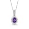 Diamond 0.33Ctw Sterling Silver Heart Pendant With Chain