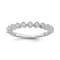 10K White Gold Diamond Ring 0.12Ctw