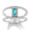Sterling Silver Diamond and Topaz Ring 0.33ctw
