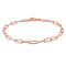3.5MM Fancy Paperclip Chain Bracelet in 18K Rose Gold Over Sterling Silver