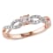 1/6 CT TGW Morganite and 1/10 CT TW Diamond Infinity Ring in 18K Rose
Gold Over Sterling Silver