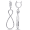 1/10 CT TW Diamond Infinity Earrings in Sterling Silver