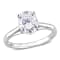 2 CT DEW Created Moissanite Solitaire Engagement Ring in 14K White Gold
