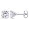 2 CT TW Lab-Grown Diamond Stud Earrings in 14K White Gold (IGI Certified)