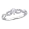 1/4 CT TGW Created White Sapphire and 1/10 CT TW Diamond Infinity
Engagement Ring in Sterling Silver