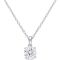 1 CT DEW Created Moissanite Solitaire Pendant With Chain in Sterling Silver