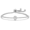 3/4 Ct DEW Created Moissanite Pear Shape Halo Adjustable Bolo Bracelet
in Sterling Silver
