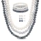 7.5-8MM Multi-Color Freshwater Cultured Pearls Necklace, Bracelet &
Earrings Set in Sterling Silver