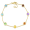 2 CT TGW Multi-Gem By The Yard Bracelet in 14K Yellow Gold