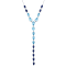 14 1/2 CT TGW Sky London and Swiss Blue Topaz Lariat Necklace in
Sterling Silver