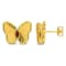 1/5 CT TGW Garnet Butterfly Stud Earrings in Yellow Plated Sterling Silver