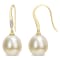 12-12.5MM Golden South Sea Cultured Pearl and Diamond Accent Earrings in
10K Yellow Gold