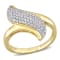 3/8ctw Diamond Ring in 18K Yellow Gold Over Sterling Silver