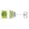 1 7/8 CT TGW Octagon Peridot Stud Earrings in Sterling Silver