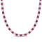 33 CT TGW Created Ruby and Created White Sapphire Tennis Necklace in
Sterling Silver