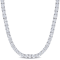 46 1/3 CT TGW Cubic Zirconia Tennis Necklace in Sterling Silver