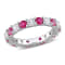 3 3/4 CT TGW Created Ruby and Created White Sapphire Full Eternity Ring
in Sterling Silver