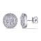 1 3/4 CT TW Trillion and Round-Cut Diamond Halo Stud Earrings in 14K
White Gold