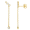 1/5 CT TGW Lab Grown Diamond Dangle Earrings iin 18K Yellow Gold Plated
Sterling Silver