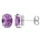 5 CT TGW Oval Simulated Alexandrite Stud Earrings in Sterling Silver
