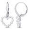 2-2.5MM Freshwater Cultured Pearl Heart Earrings in 14K White Gold