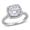 2-1/2 CT DEW Created Moissanite Halo Engagement Ring in 10K White Gold