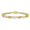 8-1/10ctw Citrine and Diamond Accent Tennis Bracelet in 18K Yellow Gold
Over Sterling Silver