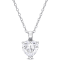 2 CT DEW Created Moissanite Solitaire Pendant with Chain in Sterling Silver