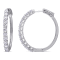 2 1/2 CT TGW Lab Grown Diamond Hoop Earrings in 14K White Gold