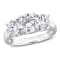 3 CT TW Lab-Grown Diamond 3-Stone Ring in 14K White Gold