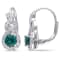 1-3/4ctw Created Emerald and Created White Sapphire Twist Drop Earrings
in Sterling Silver