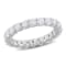2 1/5 CT TGW Lab Grown Diamond Eternity Band in 14K White Gold - Size 8
