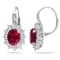 8.06 CT TGW Created Ruby Created White Sapphire and Diamond Accent
Earrings Sterling Silver