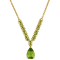 4 3/4 CT TGW Peridot Lariat Necklace in Sterling Silver