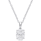 2 CT DEW Created Moissanite Solitaire Pendant with Chain in Sterling Silver