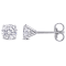 1 CT TW Lab-Grown Diamond Solitaire Stud Earrings in 14K White Gold (IGI Certified)