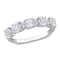 1 5/5 CTW White Topaz Anniversary Style Band Ring in Sterling Silver