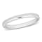 Ladies 2mm Comfort Fit Wedding Band in 14K White Gold