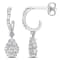 2/5 CT TW Diamond Dangle Earrings in 14K White Gold