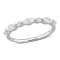 1/2 CT DEW Created Moissanite Semi-Eternity Ring in Sterling Silver