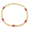 3 CT TGW Ruby Bracelet in 10K Yellow Gold