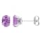 1 3/8 CT TGW Oval Amethyst Stud Earrings in Sterling Silver