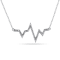 Diamond Heartbeat Necklace in Sterling Silver