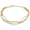 10-15.5MM Freshwater Cultured Pearl with Curb Chain Bracelet in Yellow
Plated Sterling Silver