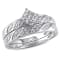 1/10 CT TW Diamond Bridal Set in Sterling Silver