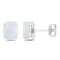 2 CT TGW Oval Created Opal Stud Earrings in Sterling Silver