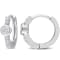 1/2 CT TGW Cubic Zirconia Vintage Hoop Earrings in Sterling Silver