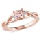 1/3 CTW Morganite and Diamond Accent Infinity Ring in Rose Plated
Sterling Silver