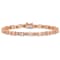9 CT TGW Simulated Morganite and Diamond Accent Tennis Bracelet in Rose
Rhodium Over Sterling Silver